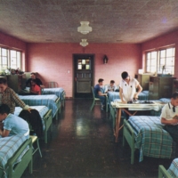 Interior of San Filippo Hall at Rancho San Antonio School for Boys, Chatsworth, CA. 