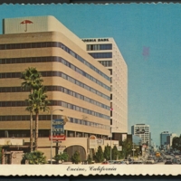 Encino, CA. Ventura Blvd. in downtown Encino, looking east.