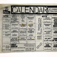 Palomino “Calendar of Coming Attraction,” May 27 to June 30, 1984