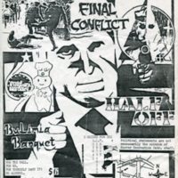 Flyer for DIY Productions’ show with The Detonators, Final Conflict, MDC and Bulimia Banquet