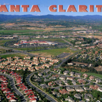 Aerial view of Santa Clarita, CA.