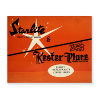 Menu from Starlite and Kester Place, North Hollywood and Van Nuys, CA.