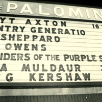 Palomino Marquee, September and October, 1977