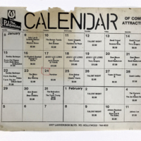 Palomino “Calendar of Coming Attraction,” January 8 to February 11, 1984