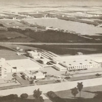 Image based on aerial view of Anheuser-Busch Brewery, Van Nuys, CA.