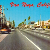 Van Nuys, CA. Looking north on Van Nuys Blvd. from Victory Blvd.