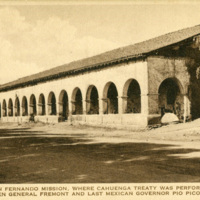 San Fernando Mission galleried walkway, San Fernando, CA.