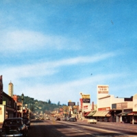 Studio City, CA. Ventura Blvd. with Studio City movie theater on the corner. 