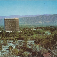 View of the Sheraton Universal hotel in Universal City (Studio City), CA.