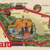 Girard, CA. Map of a bus tour.