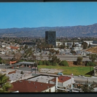 View of Universal City from across the 101 in Studio City, CA.