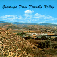 Aerial view of Newhall, Santa Clarita, CA.