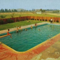 Swimming pool at Rancho San Antonio School for Boys, Chatsworth, CA.