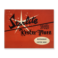 Menu from Starlite and Kester Place, North Hollywood and Van Nuys, CA.