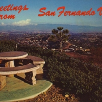 View of the San Fernando Valley from the top of Topanga Canyon Road.