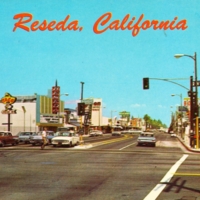 Reseda, CA. Intersection of Sherman Way and Reseda Blvd., looking east.