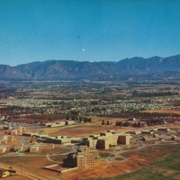 Aerial view of Sepulveda Veterans Hospital, North Hills, CA.