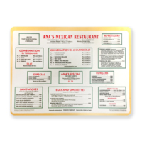 Menu from Ana’s Mexican Restaurant, Van Nuys and Burbank, CA.