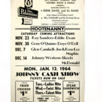 Johnny Cash Show and “Coming Attractions,” 1964