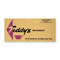 Menu from Teddy’s Restaurant, Sepulveda, CA.