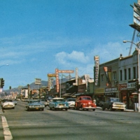 San Fernando, CA. Downtown business area.