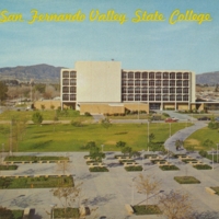 Exterior of Administrative Building at San Fernando Valley State College, Northridge, CA.