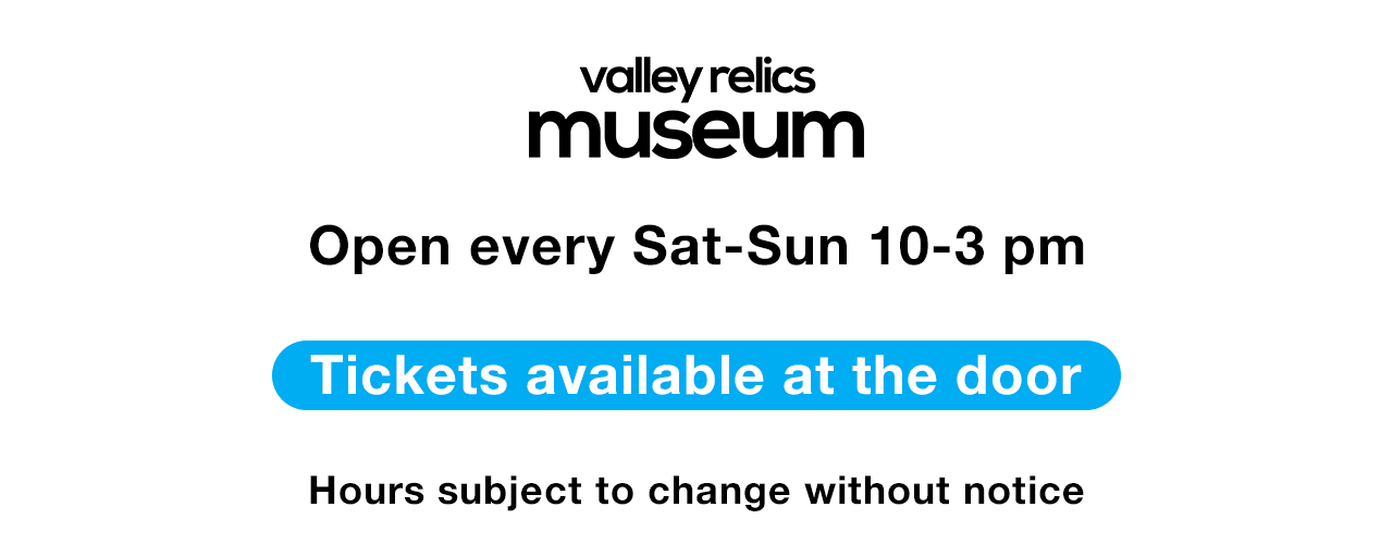 Valley Relics Museum popup banner